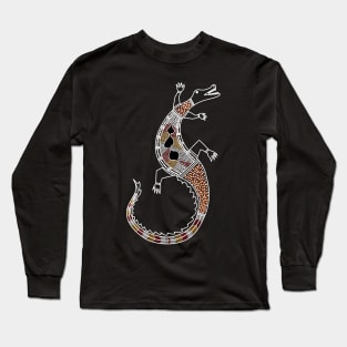 Aboriginal Art - Croc 2 Long Sleeve T-Shirt